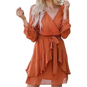 Womens Long Sleeve Swing Dress
